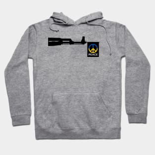 Peace sign at the end of the gun Hoodie